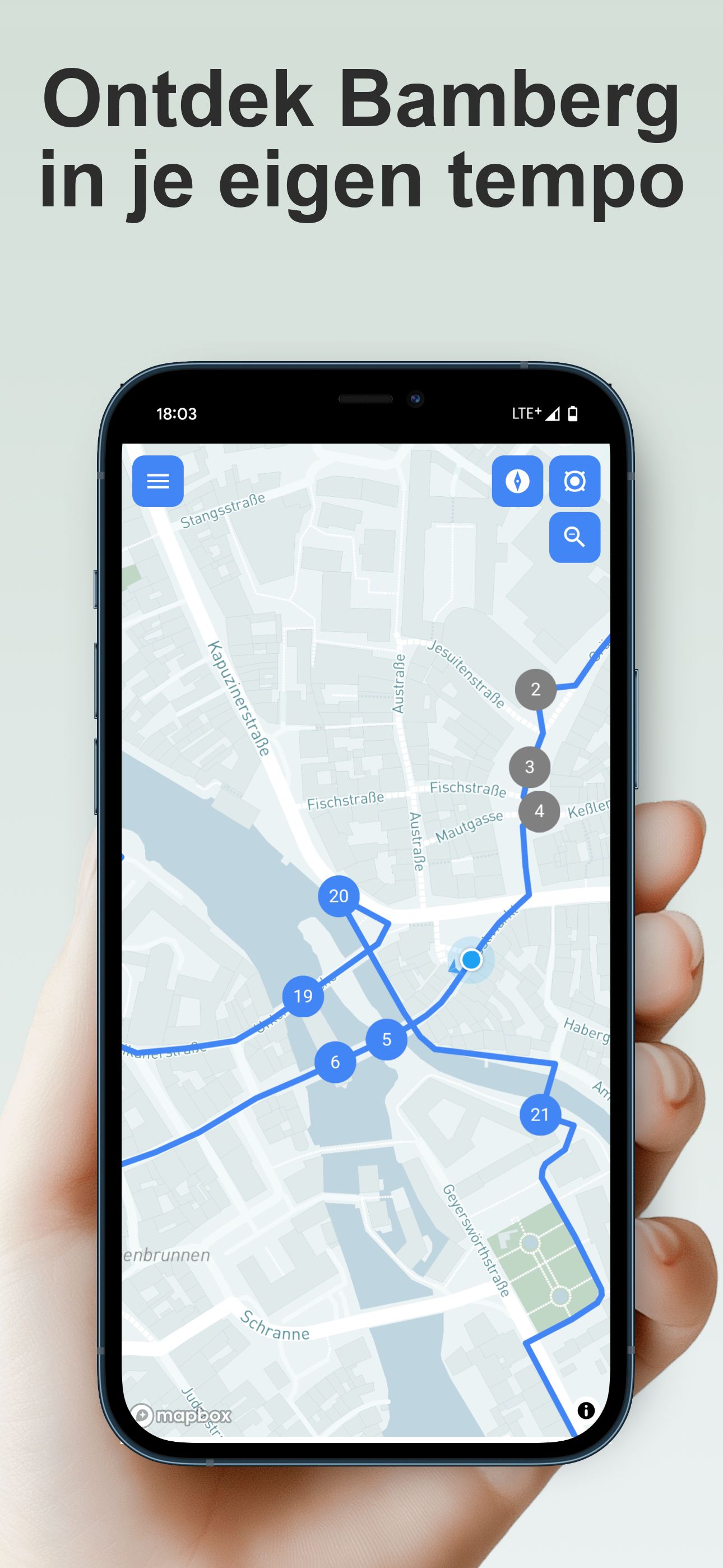 Stadstour-app voor Bamberg met alle highlights