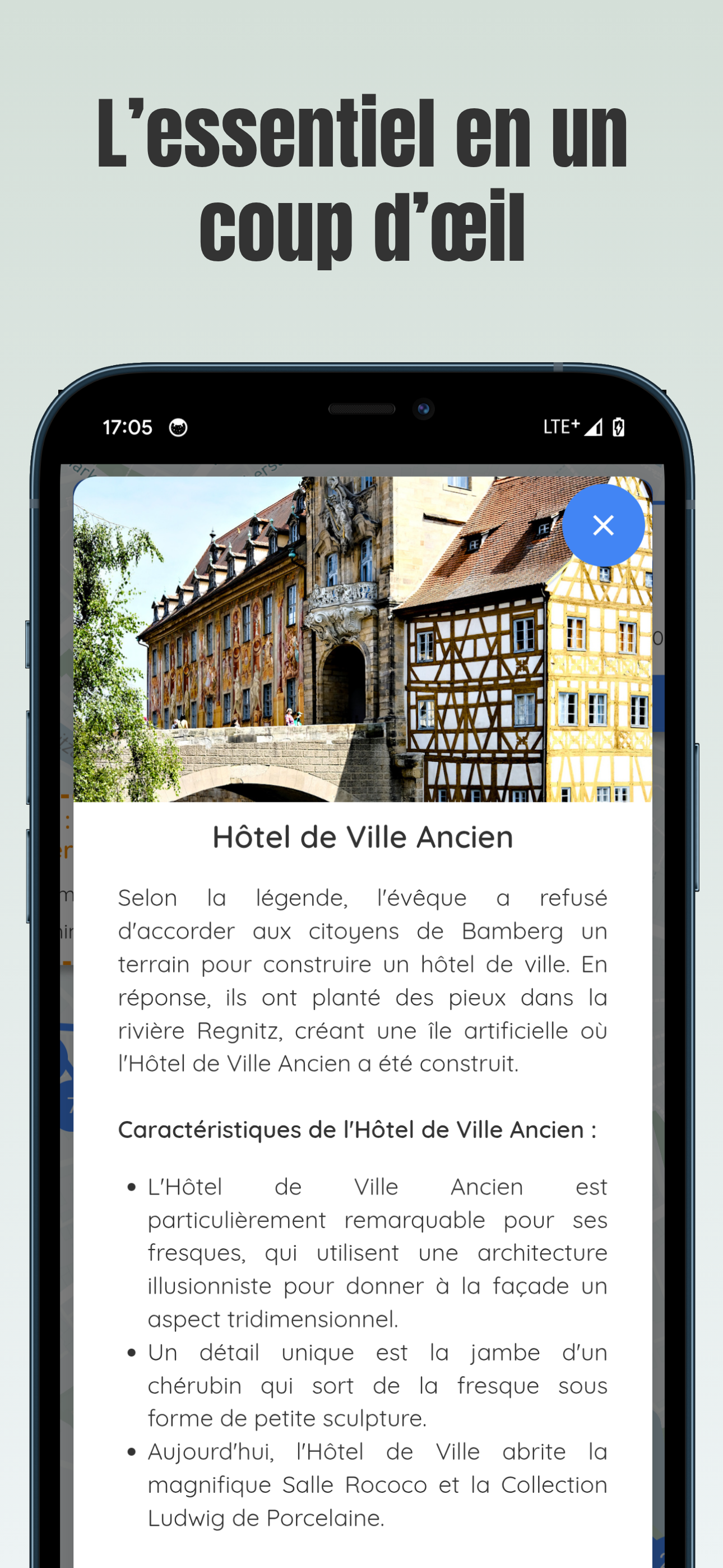 Carte interactive pour votre balade à Bamberg
