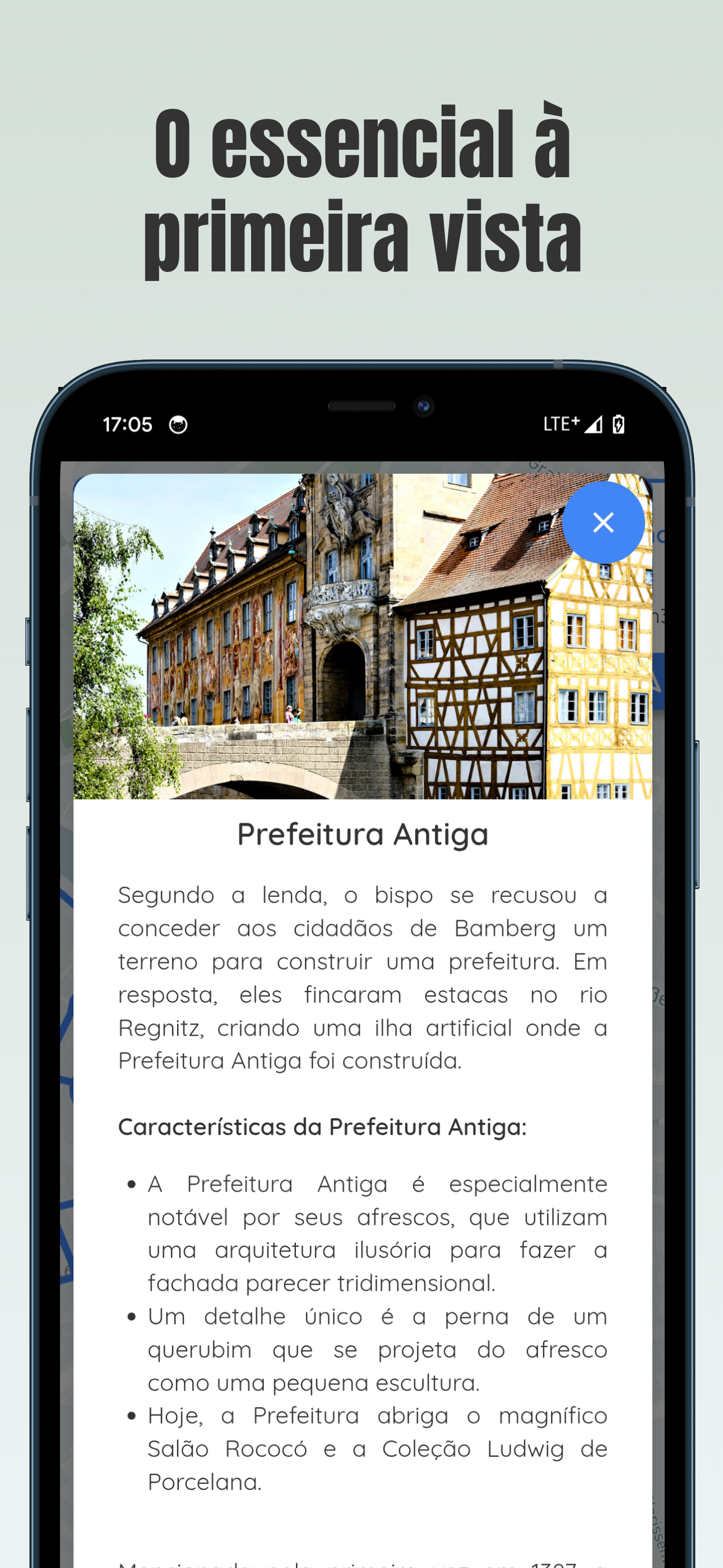 Mapa interativo para sua caminhada por Bamberg