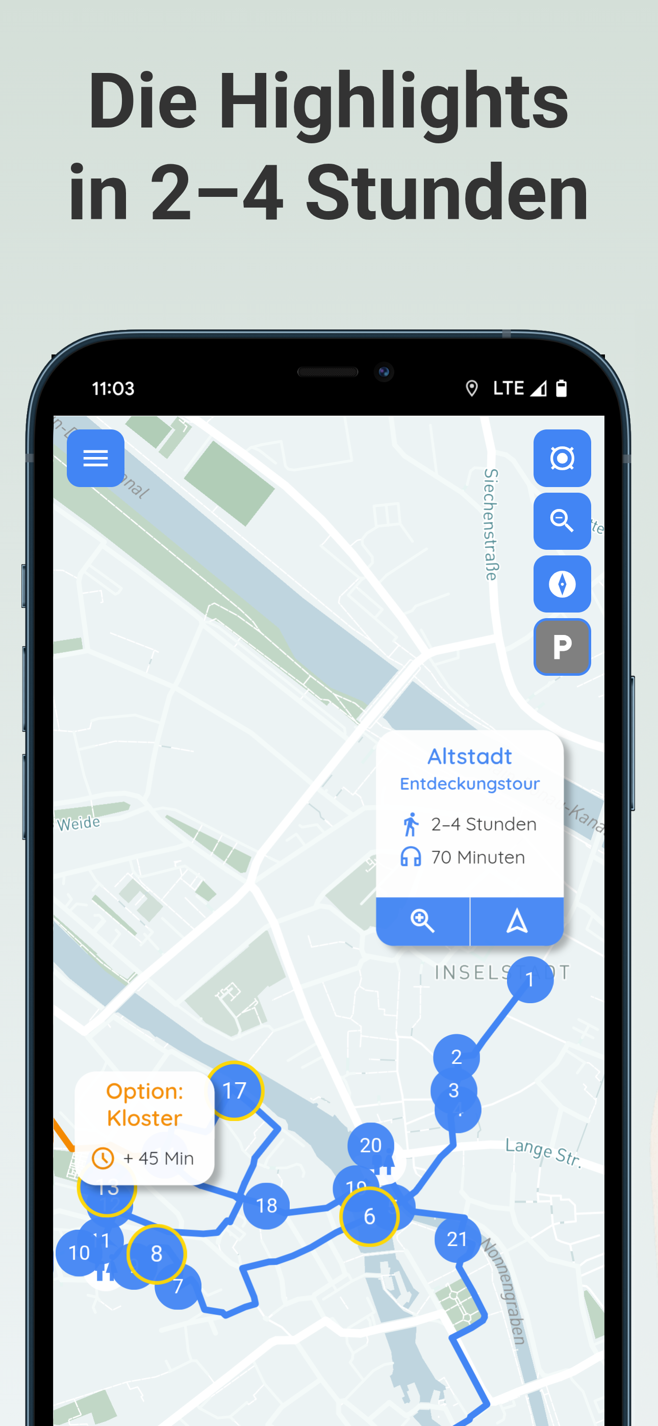 Stadtführungs-App mit kompakten Infos zu Sehenswürdigkeiten in Bamberg