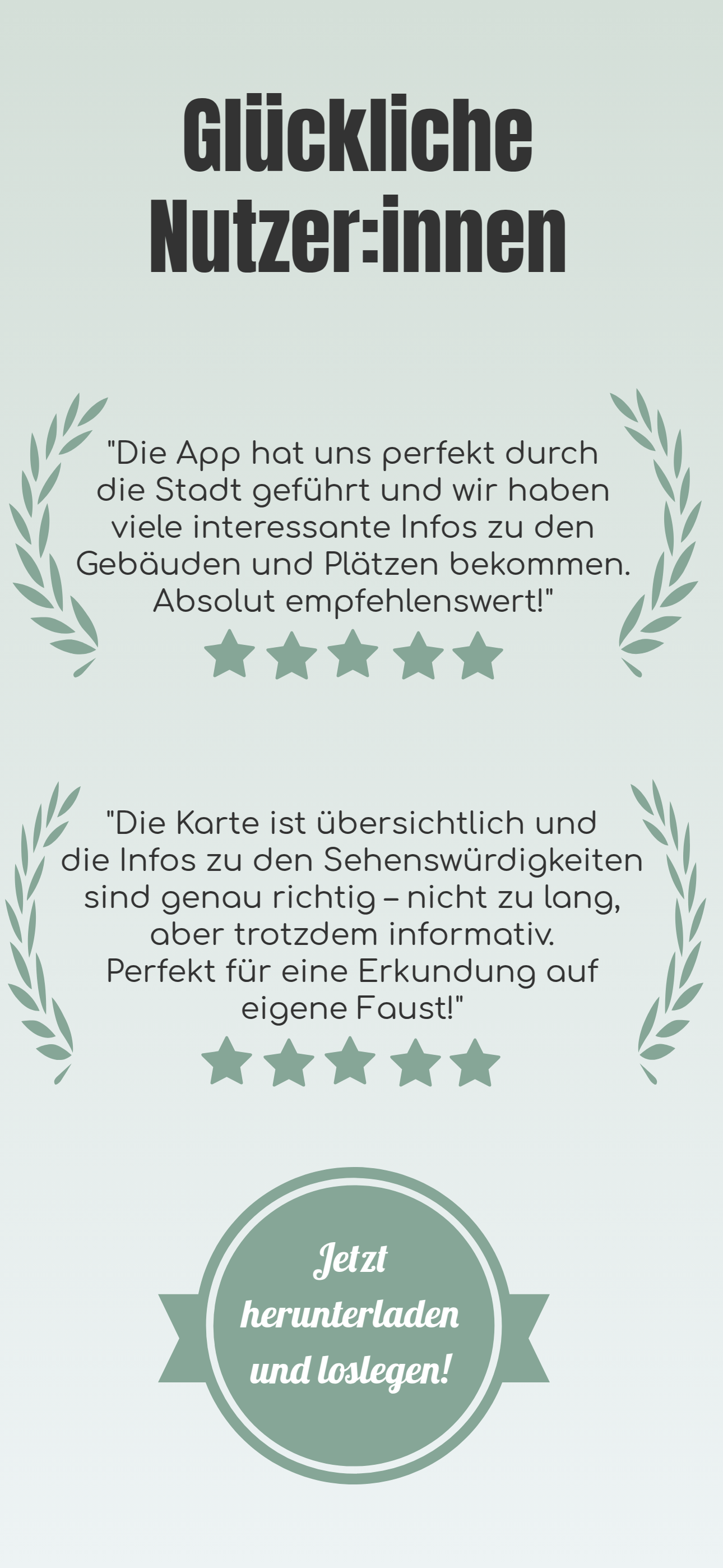 Glückliche Nutzer:innen auf ihrer Bamberg Stadtführung mit der App