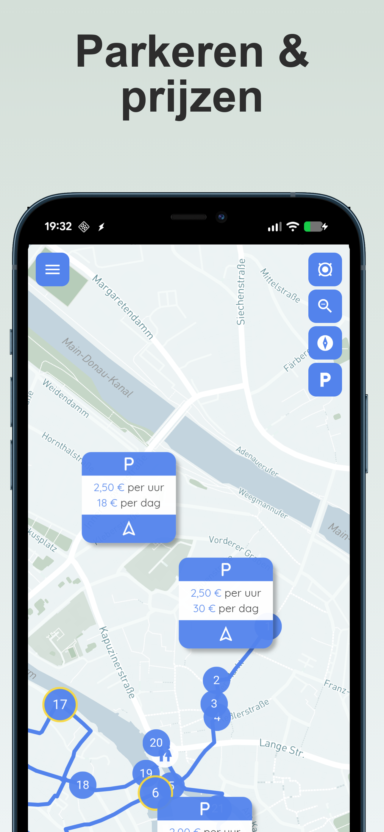 Blije bezoekers tijdens hun Bamberg-tour met de app